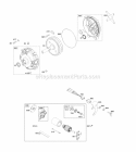 Electric Starter Gear Reduction Diagram and Parts List for  Briggs and Stratton